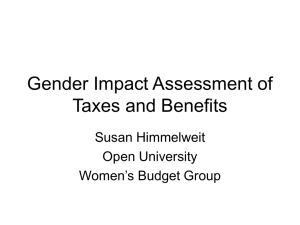 Gender Impact Assessment of Taxes and Benefits