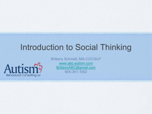 Brittany Schmidt Social Thinking intro