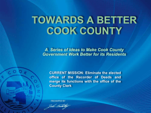 Cook County Recorder-Clerk Merger (PowerPoint Presentation)