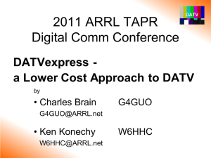 DATVexpress - a Lower Cost Approach to DATV