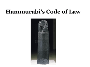 Hammurabi`s Code of Law