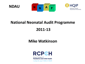 National Neonatal Audit Programme 2011-13