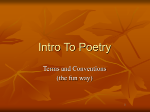 PowerPoint for Poetry Terms