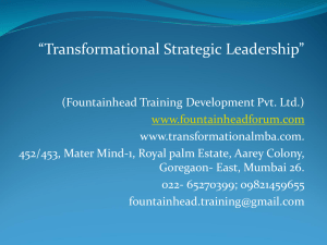 Leadership programme - Transformational MBA