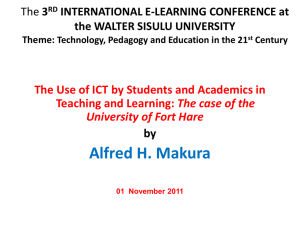 The Use of ICT by Students and Academics in Teaching