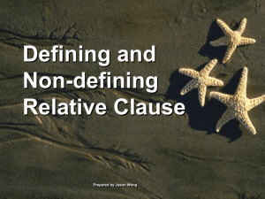 Non-defining Relative Clause