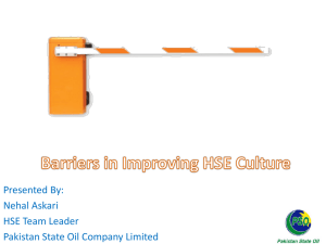 Barriers in Improving HSE Culture