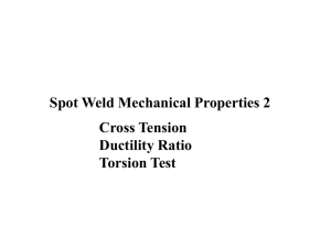 Spot Weld Mechanical Properties 2
