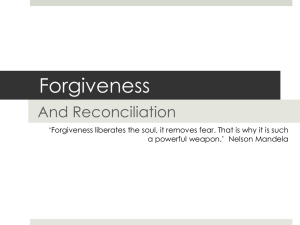 Forgiveness Lesson