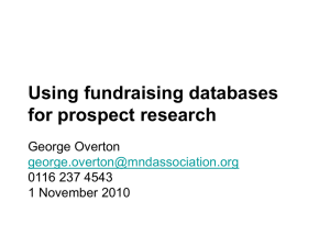 Using fundraising databases for prospect research