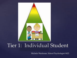 Day 5 - Tier 1, Individual Student