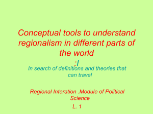 Dimensions of Regionalism (Hurrel 1999)