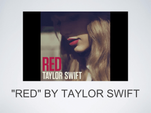 "RED" BY TAYLOR SWIFT
