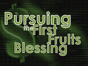 7 blessings of the first fruits offering: you can expect to receive