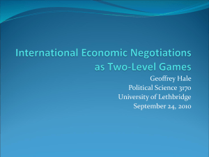 International Economic Negotiations as Two