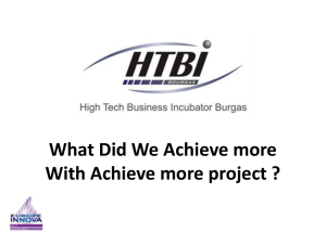 What Did We Achieve More? - High technology business innovations