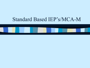 Standards-Based IEP PowerPoint