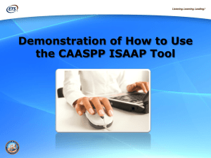 Using the CAASPP ISAAP Tool
