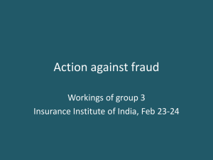 Action against fraud - Insurance Institute of India