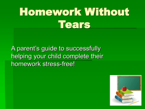 Homework Without Tears Power Point