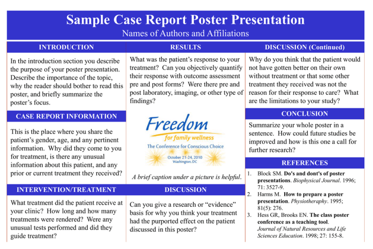 introduction of poster presentation