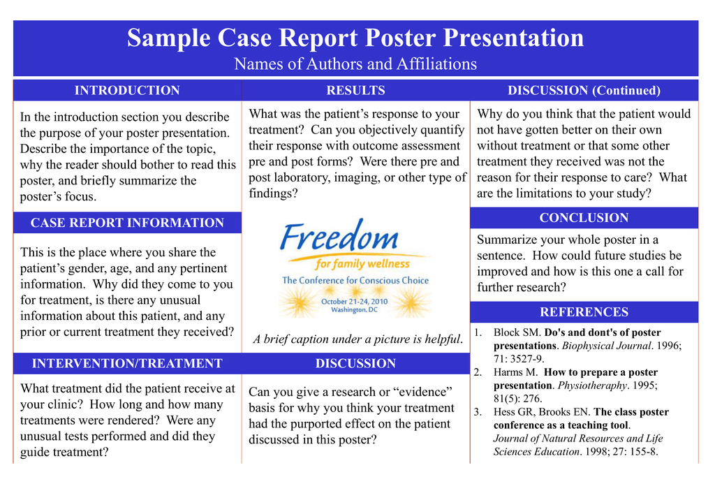 All Poster Presentations Format