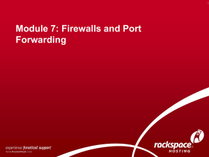07-WAS Firewalls and Port Forwarding