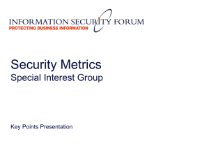 A. Defining security metrics