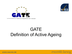 GATE Definition of Active Ageing