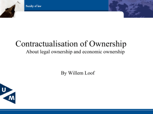 The contractualization of ownership. A comparative study