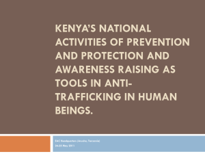 KENYA`s National Activities of Prevention and Protection and