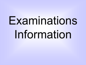 Examinations Information