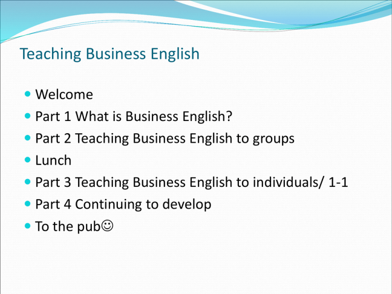 assignment 6 teaching business english