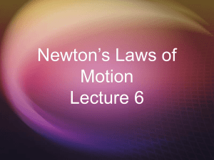 PowerPoint Presentation - Newton`s Laws of Motion
