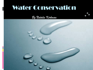 Water consERVATION