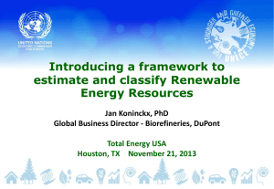 Introducing a framework to estimate and classify Renewable Energy