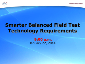 Smarter Balanced Field Test Technology Requirements