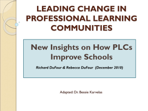 Building Professional Learning Communities