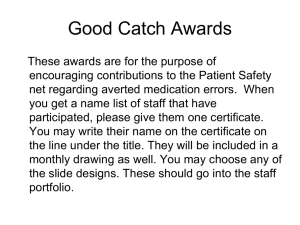 7. **Good Catch Awards Template