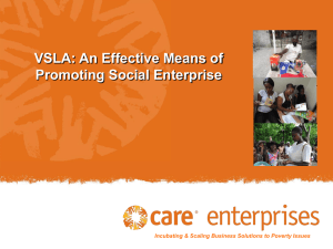 (VSLA) and Social Enterprises