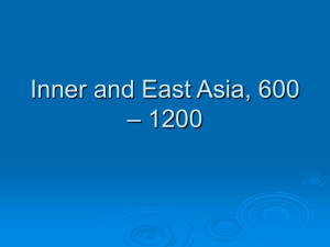 Inner and East Asia, 600 – 1200