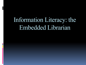 What is an embedded librarian?