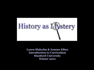 History as Mystery!: a problem based curriculum