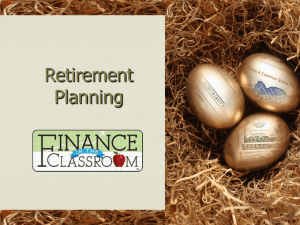 Retirement Planning PPT - Finance in the Classroom
