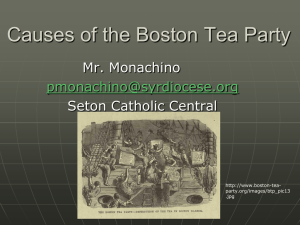 Causes of Boston Tea Party