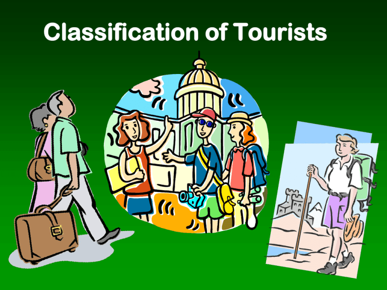 classification of tourist travelers