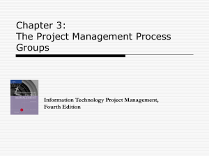 The project Management Process Groups: A case study