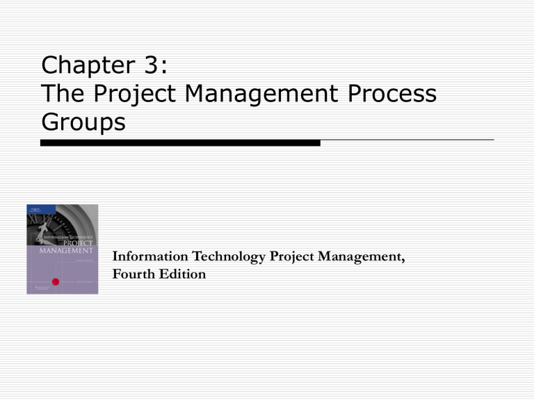 The Project Management Process Groups A Case Study