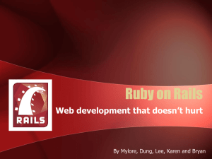 Ruby on Rails - Webdocs Cs Ualberta