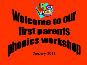 PowerPoint Presentation from Parents Phonics Workshop